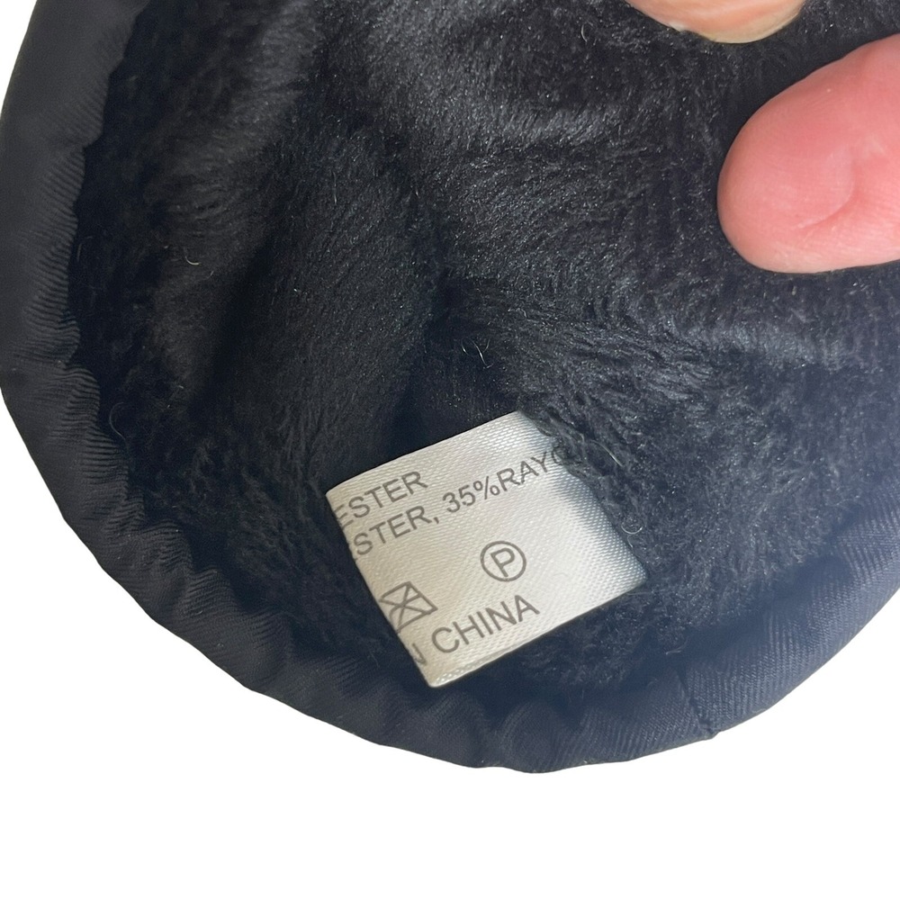 3M Thinsulate Ski/Snow Gloves Mens Sz M Warm Soft Winter Black faux fur Lined - Picture 8 of 8